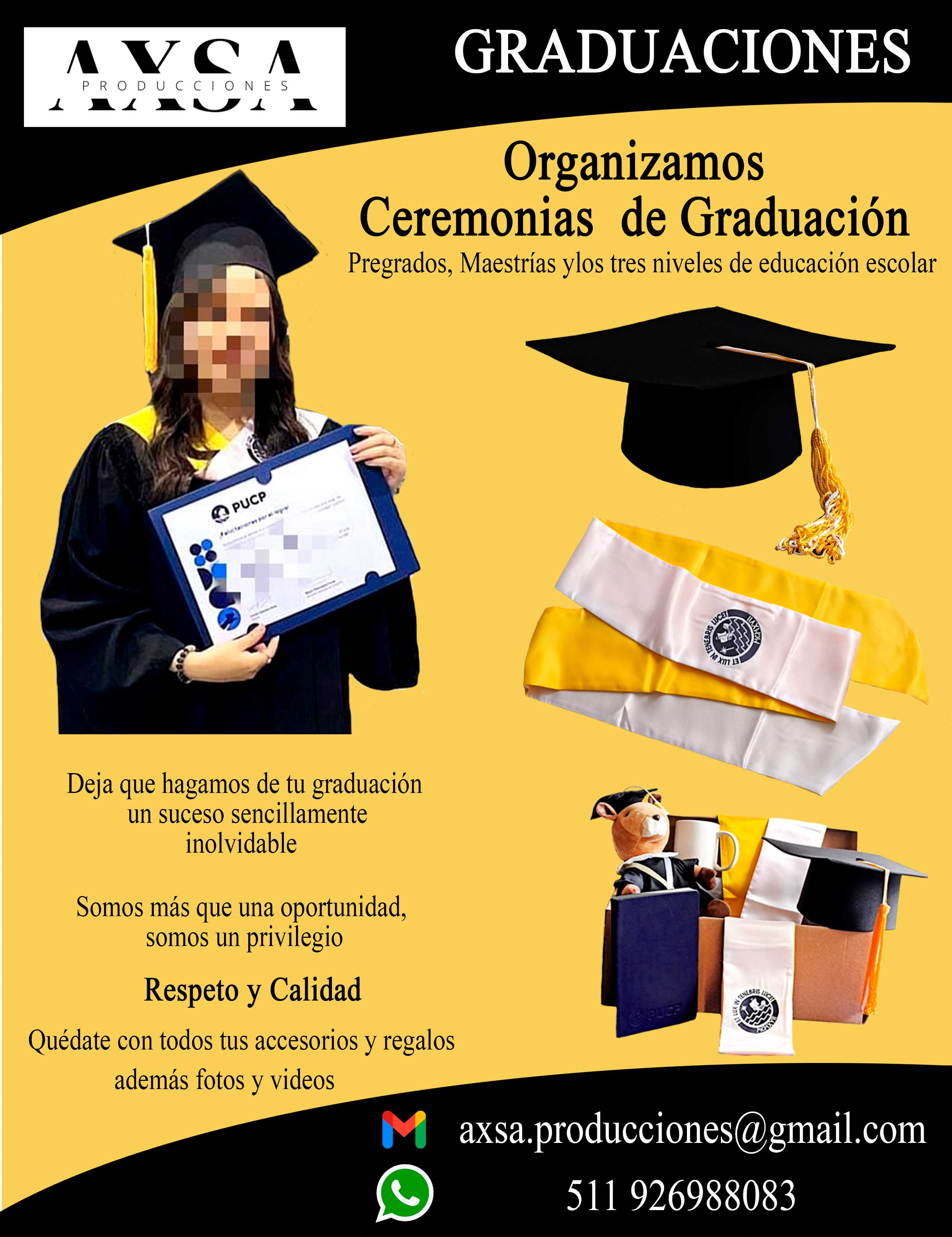 Servicio de organización de eventos académicos y empresariales.